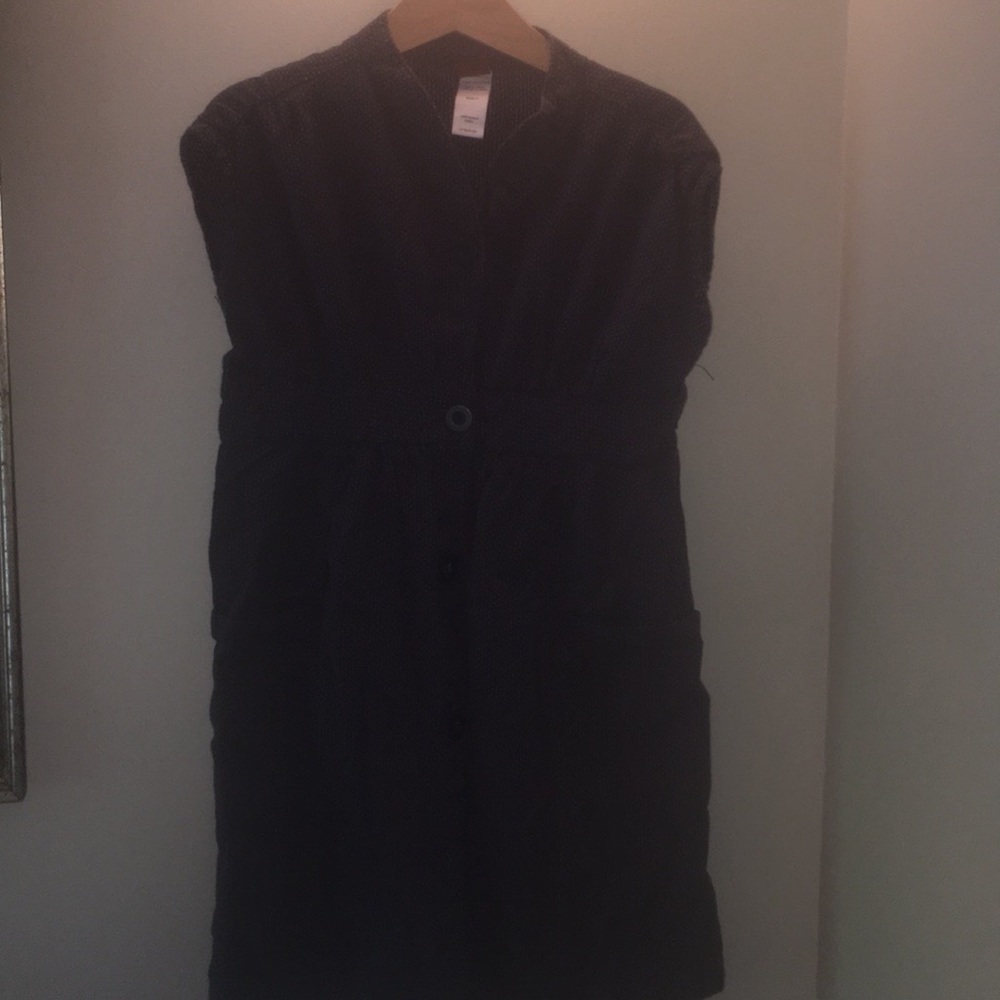 Tea collection navy and polka dot dress size 7